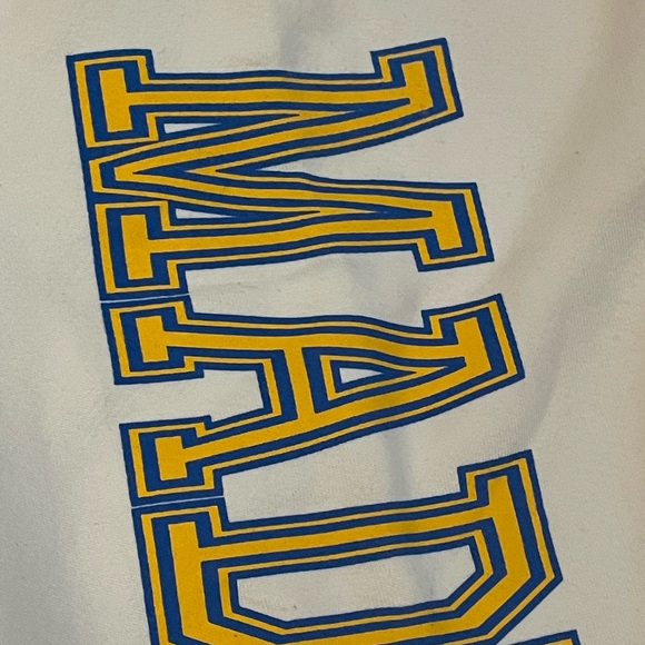 Madhappy Extra Large XL Beige French Terry Embroidered Logo Printed yellow blue - Picture 5 of 13